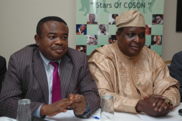 COSON Chairman, Chief Tony Okoroji and DG, NTDC,Otunba Runsewe