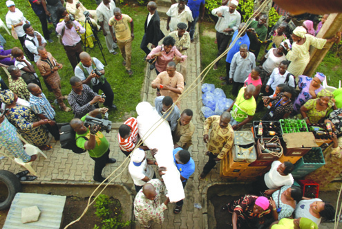 Fatai Olagunju, better known as Fatai Rolling Dollars being laid to rest